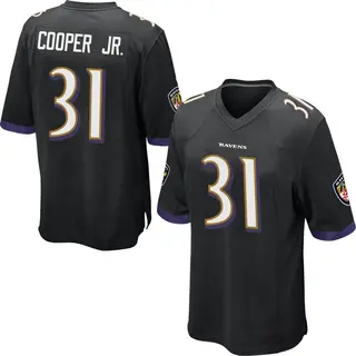 Game Men's Bump Cooper Jr. Baltimore Ravens Nike Jersey - Black