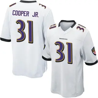 Game Men's Bump Cooper Jr. Baltimore Ravens Nike Jersey - White