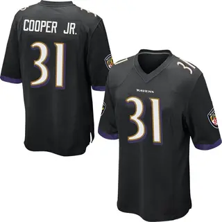 Game Youth Bump Cooper Jr. Baltimore Ravens Nike Jersey - Black