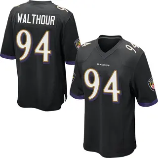 Game Youth Tramel Walthour Baltimore Ravens Nike Jersey - Black