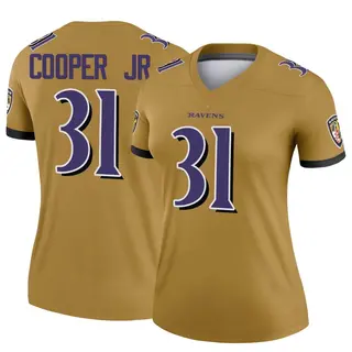 Legend Women's Bump Cooper Jr. Baltimore Ravens Nike Inverted Jersey - Gold