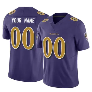 Baltimore Ravens Nike Game Jersey - New Orchid - Custom - Mens