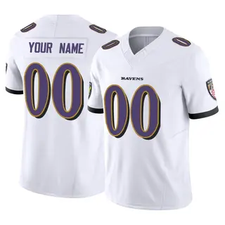 Tykeem Doss Men's Nike White Baltimore Ravens Custom Game Jersey Size: 3XL