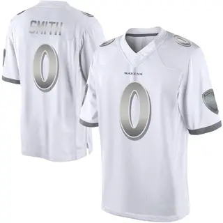 Men's Nike Roquan Smith White Baltimore Ravens Game Jersey