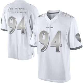 Limited Men's Tramel Walthour Baltimore Ravens Nike Platinum Jersey - White