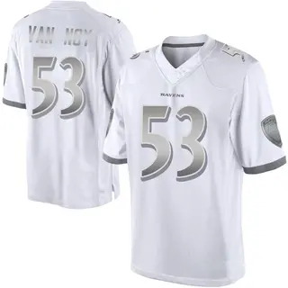 Limited Youth Kyle Van Noy Baltimore Ravens Nike Platinum Jersey - White