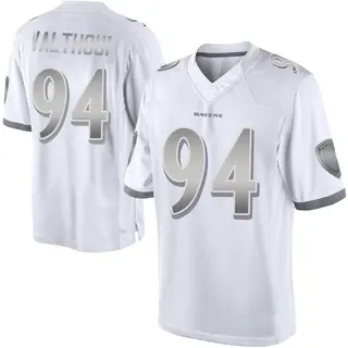 Limited Youth Tramel Walthour Baltimore Ravens Nike Platinum Jersey - White